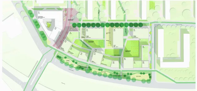1. Preis: <abbr>MLA</abbr>+ GmbH (Berlin) | Lysann Schmidt Landschaftsarchitektur (Wismar)_Städtebaulicher Entwurf
