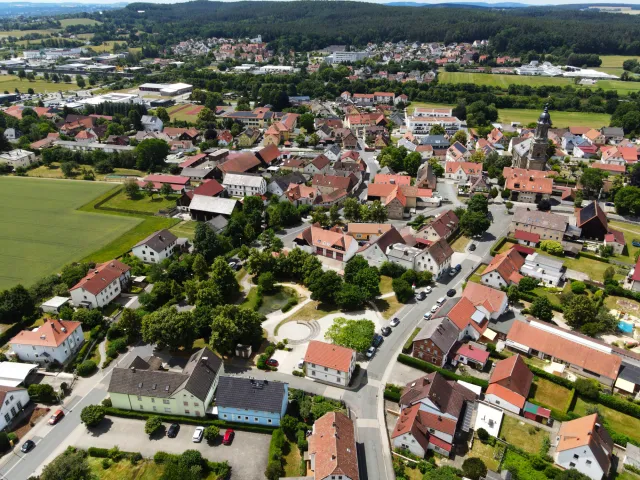 Die Ortsmitte von Bindlach