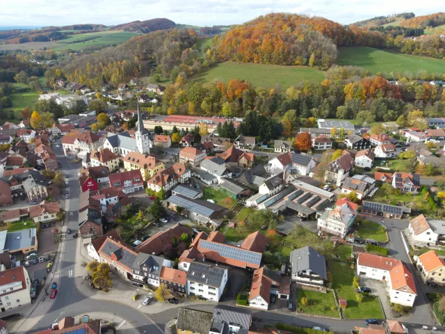 Luftaufnahme – Blick auf den Ortskern