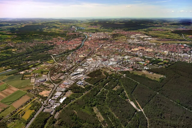 Bamberg aus der Luft – Bildnachweis: Stadt Bamberg/Hajo Dietz