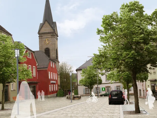 Markt Zell: Marktplatz, Visualisierung