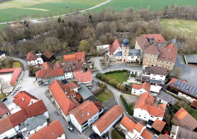 Der Ortskern von Redwitz an der Rodach