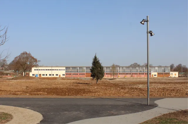 Die Halle 237 im künftigen Buergerpark
