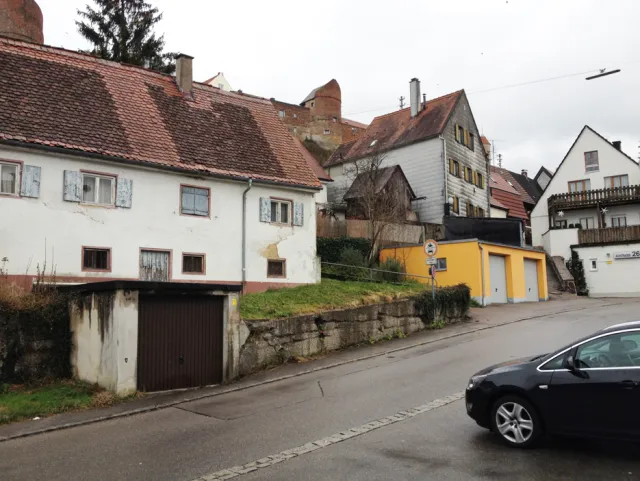 Friedberg: Lage des Gebietes unterhalb der Stadtmauer